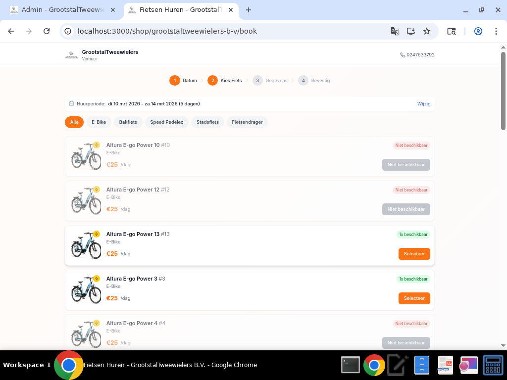 Online boekingswidget voor klanten